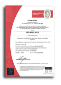 Certificato di conformità ISO 9001:2015